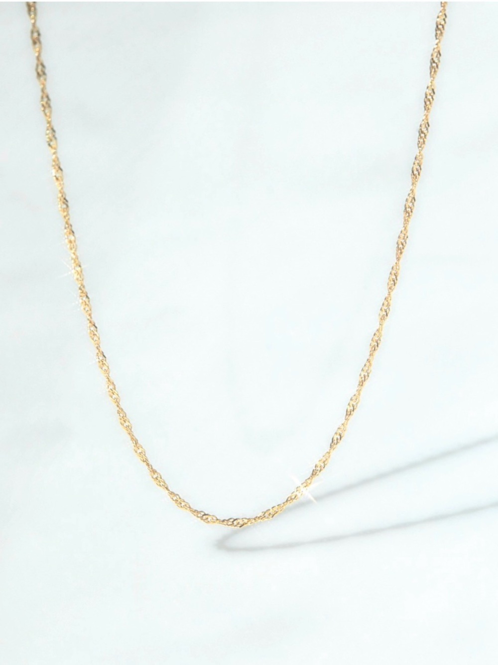 Catbird 14k Gold Adjustable Sweet Nothing Chain Necklace Dainty Minimalist